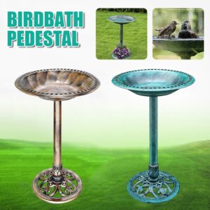1 Pc Traditional Bird Bath Feeder Pedestal Free Standing Garden Outdoor Table Yard Decoration Bird Feeder Bathtub Drinking Basin