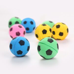 100PC/Lot Pet Cat Toys Soft Latex Football Toys Balls Bite-resistant Cat Toys Interactive Pet Supplies