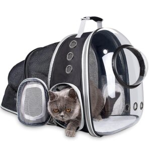 Cat Backpack Carrier Astronaut Pet Out Portable Cat Travel Bag Breathable Transparent Space Capsule Portable Expandable Dog Bag