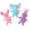 Dog Plush Toy Plush Filled Animal Pig Elephant Rabbit With Loud Paper Call With Sounding Pet Dog Toys Fleece Squeak Toys