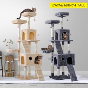 Fast Domestic Delivery Pet Cat Tree House Condo for Indoor Multi-Level Cat Tower Toy Natural Scratching Post Wood Climbing Board