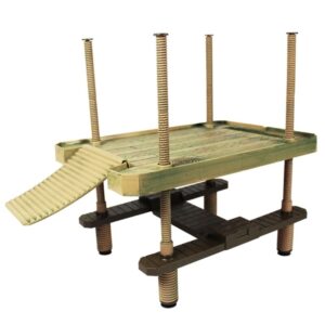 Turtle Climbing Basking Platform Tortoise Sunbathe Pier Reptile Ramp Floating Island for Turtle Tank Aquarium Ornaments